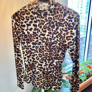 Leopard Print Turtleneck